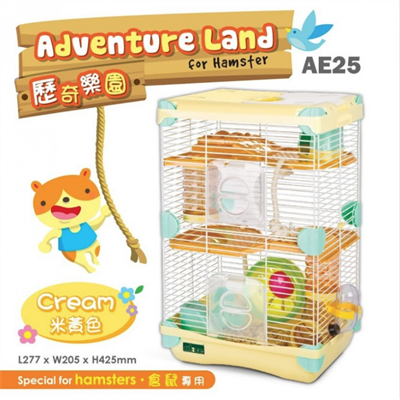 Alice Adventure Land for Hamster (Double Deck) Size S (Cream) (AE25)